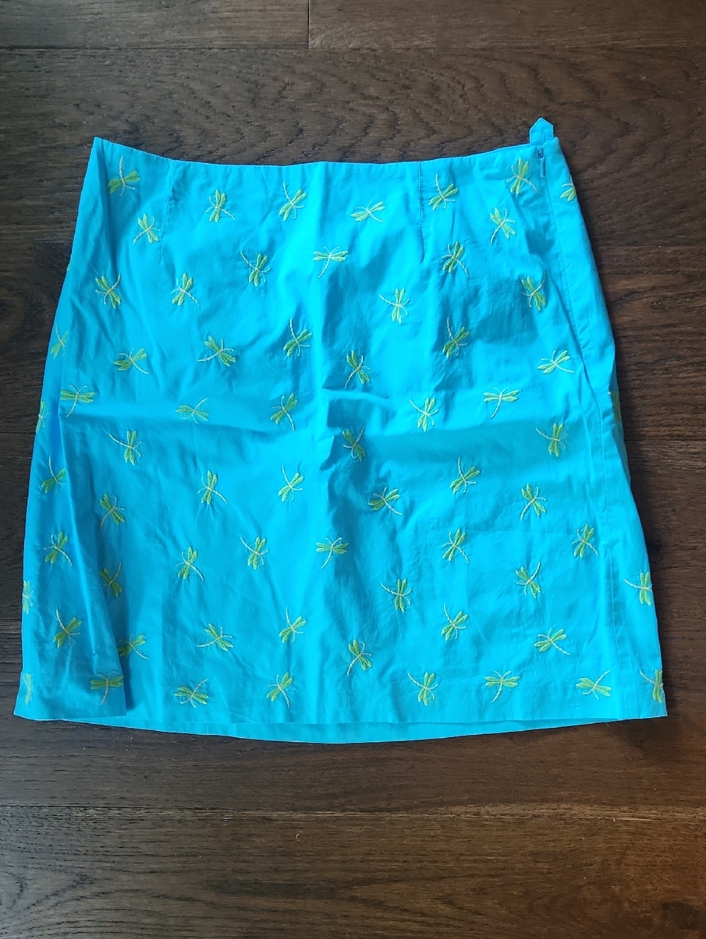 Talbots Embroidered Dragonfly Skirt 100% Cotton 12P Grandmacore
